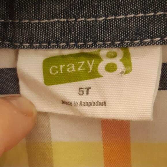 Crazy 8 Pastel Boys Button down Shirt.  5T - Picture 4 of 5